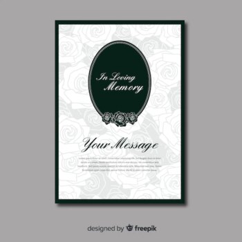 Free Vector | Funeral card template