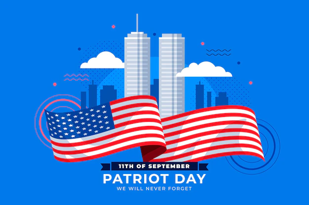 Free Vector | Flat 9.11 patriot day background