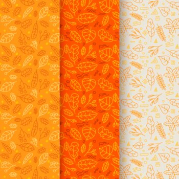 Free Vector | Hand drawn autumn pattern collection