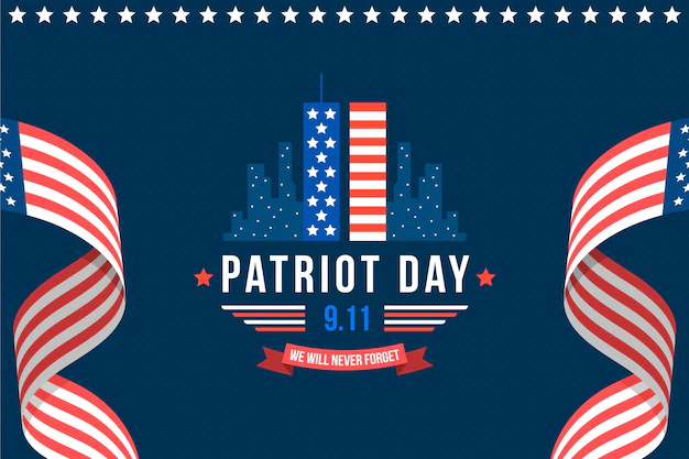 Free Vector | Flat 9.11 patriot day background