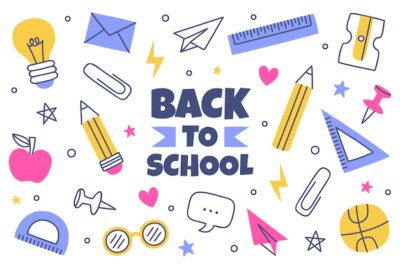 Free Vector | Hand drawn back to school background