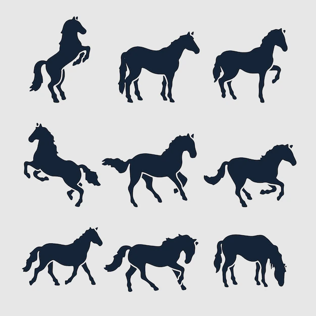 Free Vector | Hand drawn animals silhouette set