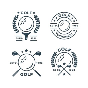 Free Vector | Golf logo collection