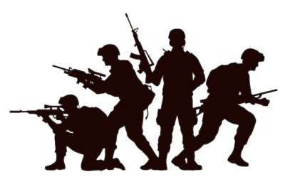 Free Vector | Flat design soldier silhouette