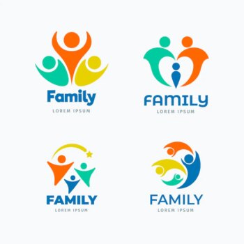 Free Vector | Family logo collection