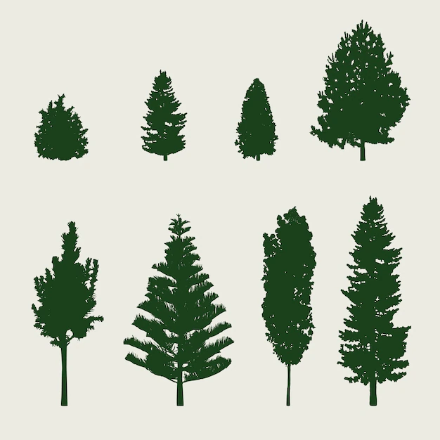 Free Vector | Tree silhouette