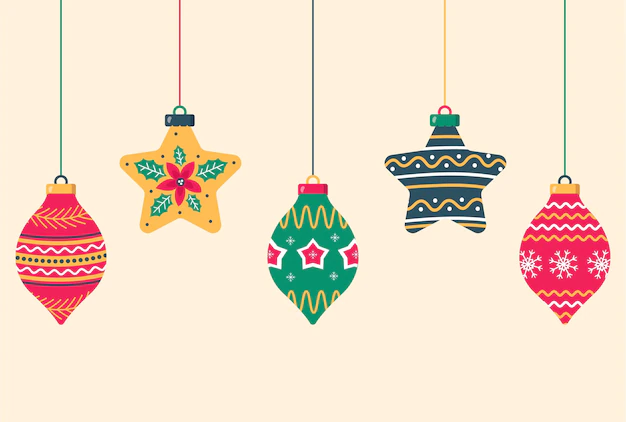 Free Vector | Hand drawn flat christmas ball ornaments collection