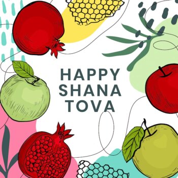 Free Vector | Hand drawn shana tova concept