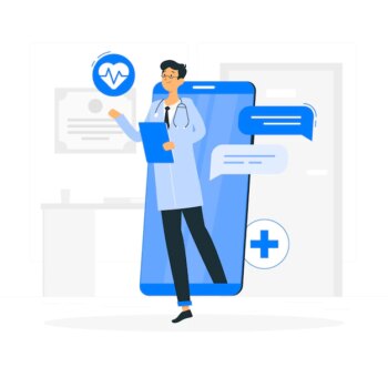 Free Vector | Online doctor concept illustration