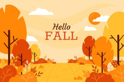 Free Vector | Flat hello fall background for autumn celebration