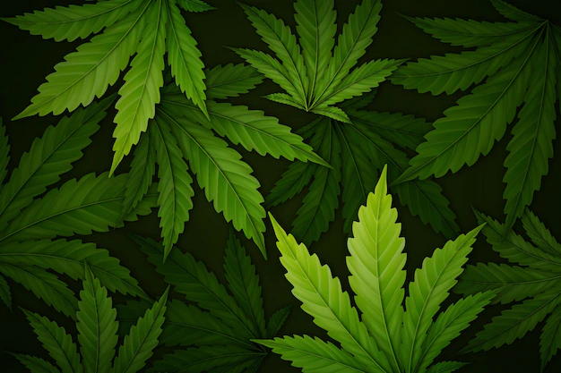 Free Vector | Realistic cannabis leaf background