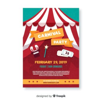 Free Vector | Carnival party flyer template