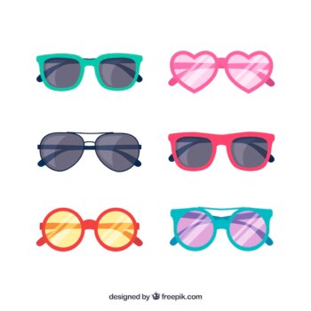 Free Vector | Modern sunglasses collection in flat style