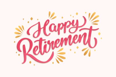 Free Vector | Hand drawn happy retirement lettering