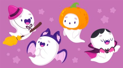 Free Vector | Hand drawn halloween ghost collection