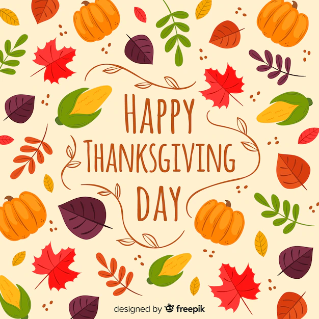 Free Vector | Hand drawn thanksgiving background