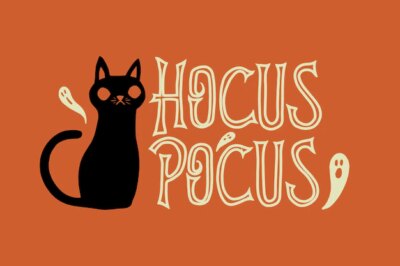 Free Vector | Flat halloween hocus pocus lettering