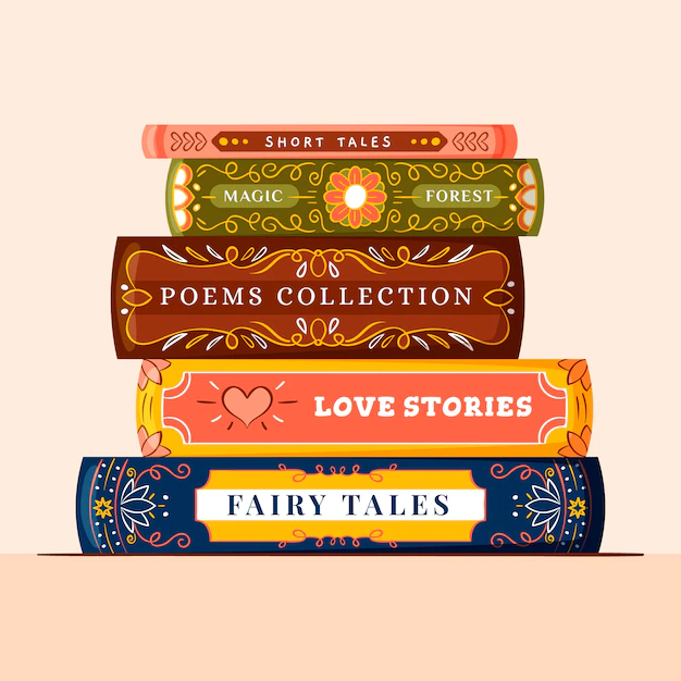 Free Vector | Hand drawn flat design stack of books