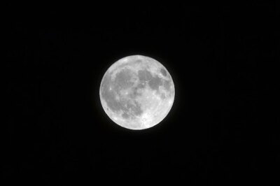 Free Photo | Landscape shot of a white full moon with black color in the background