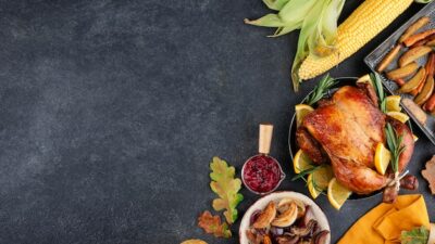 Free Photo | Thanksgiving day meal with copy space
