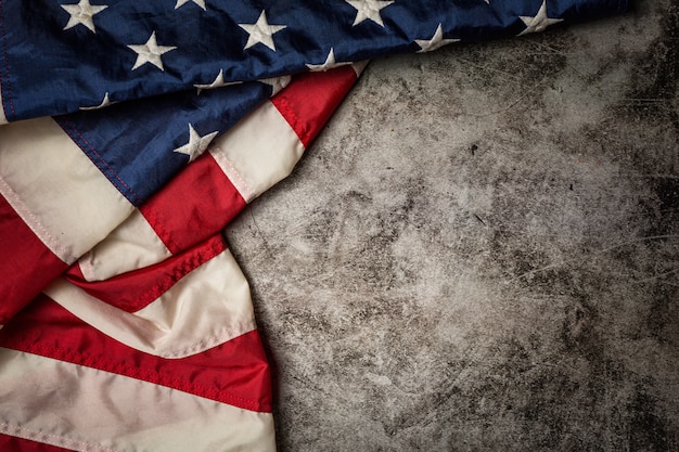 Free Photo | United states flag on black background.