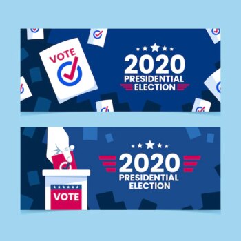 Free Vector | 2020 presidential election banners
