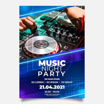 Free Vector | 2021 music event poster