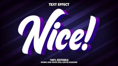 Free Vector | 3d editable text effects