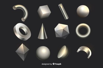 Free Vector | 3d effect geometric shapes