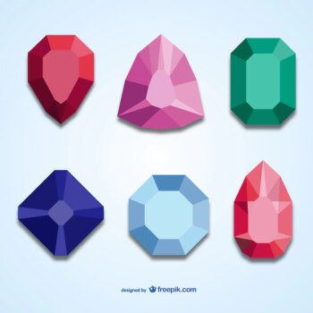 Free Vector | 3d jewels pack