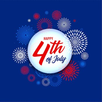Free Vector | 4th of july independence day fireworks background