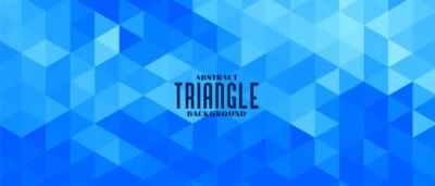 Free Vector | Abstract blue triangle geometric pattern banner design
