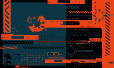 Free Vector | Abstract cyberpunk shape stylish background
