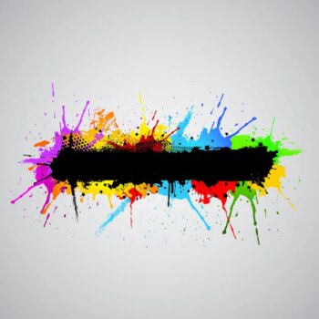 Free Vector | Abstract grunge background with colourful paint splashes