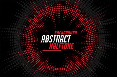 Free Vector | Abstract halftone circular lines red black pattern background