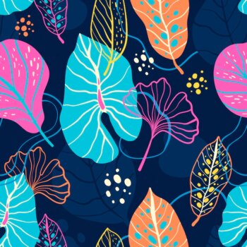 Free Vector | Abstract leaves pattern