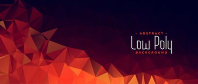 Free Vector | Abstract low poly banner  with triangle shapes