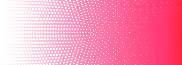 Free Vector | Abstract pink and white circular halftone pattern banner background