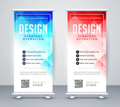 Free Vector | Abstract style business roll up banner template