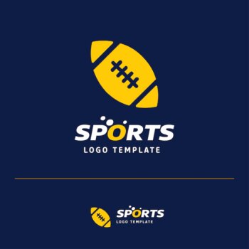 Free Vector | American ball rugby logo design