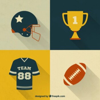 Free Vector | American football elements pack