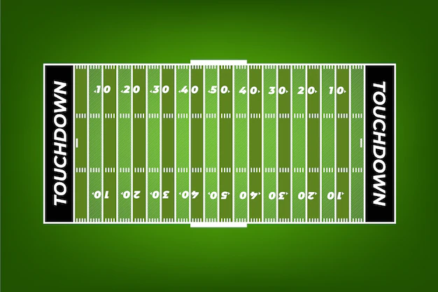 Free Vector | American football field in top view illustration
