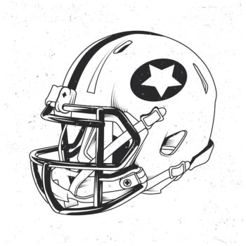 Free Vector | American football helmet illustration