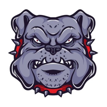 Free Vector | Anger bulldog head vector logo
