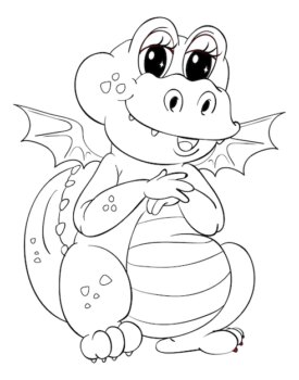 Free Vector | Animal outline for cute dragon