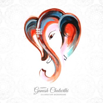 Free Vector | Artistic happy ganesh chaturthi creative card background