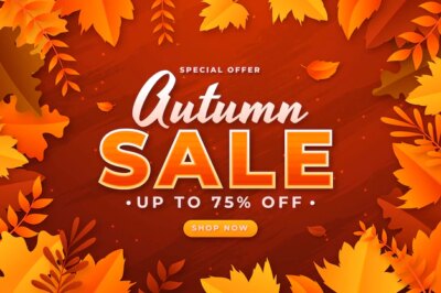 Free Vector | Autumn sale banner template