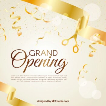 Free Vector | Background of golden confetti celebration and ribbons