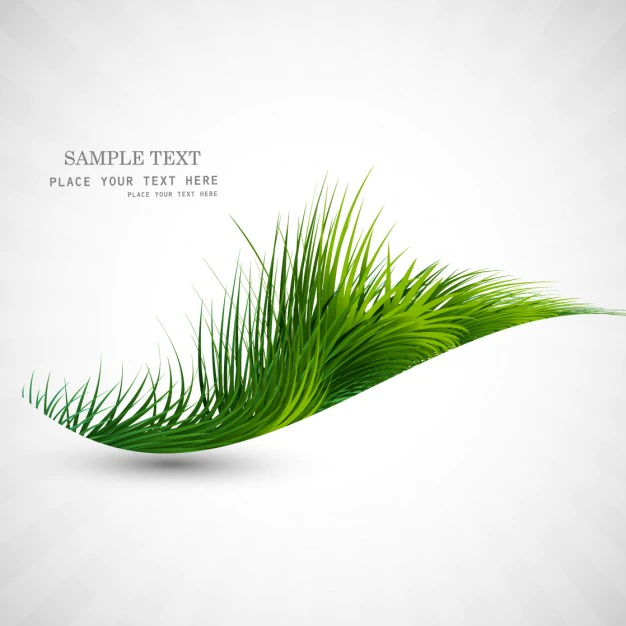 Free Vector | Background with grass on wavy line