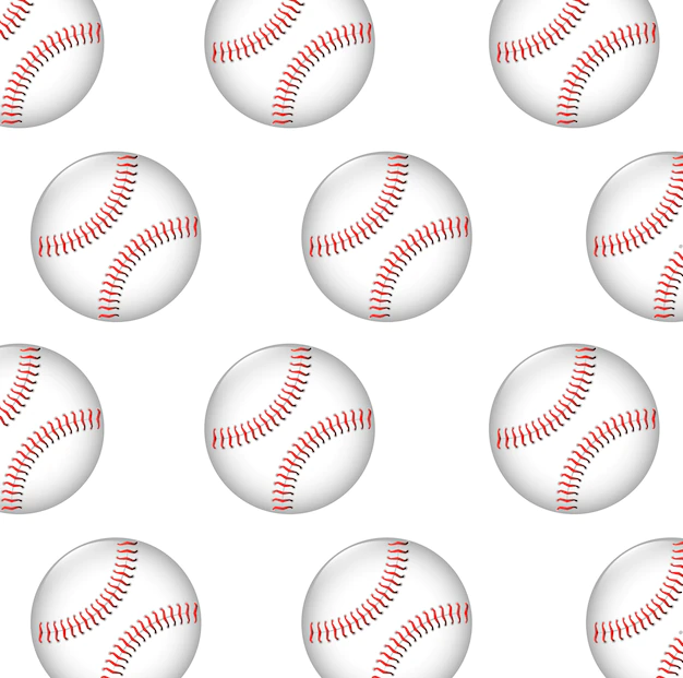 Free Vector | Baseball ball seamless pattern graphic
